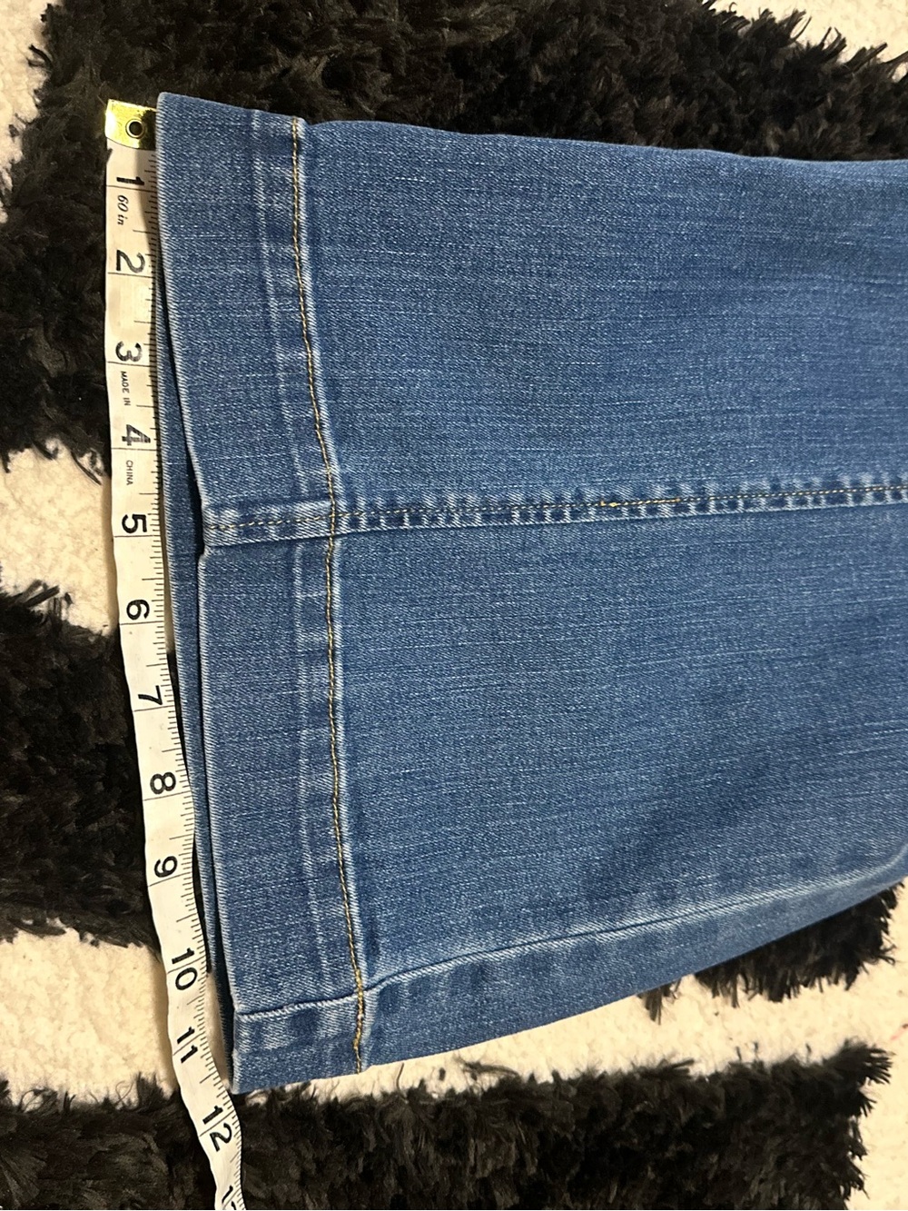 Spanx Seamed-Front Wide-Leg Jeans 20407Q size small petite vintage indigo - Picture 10 of 12